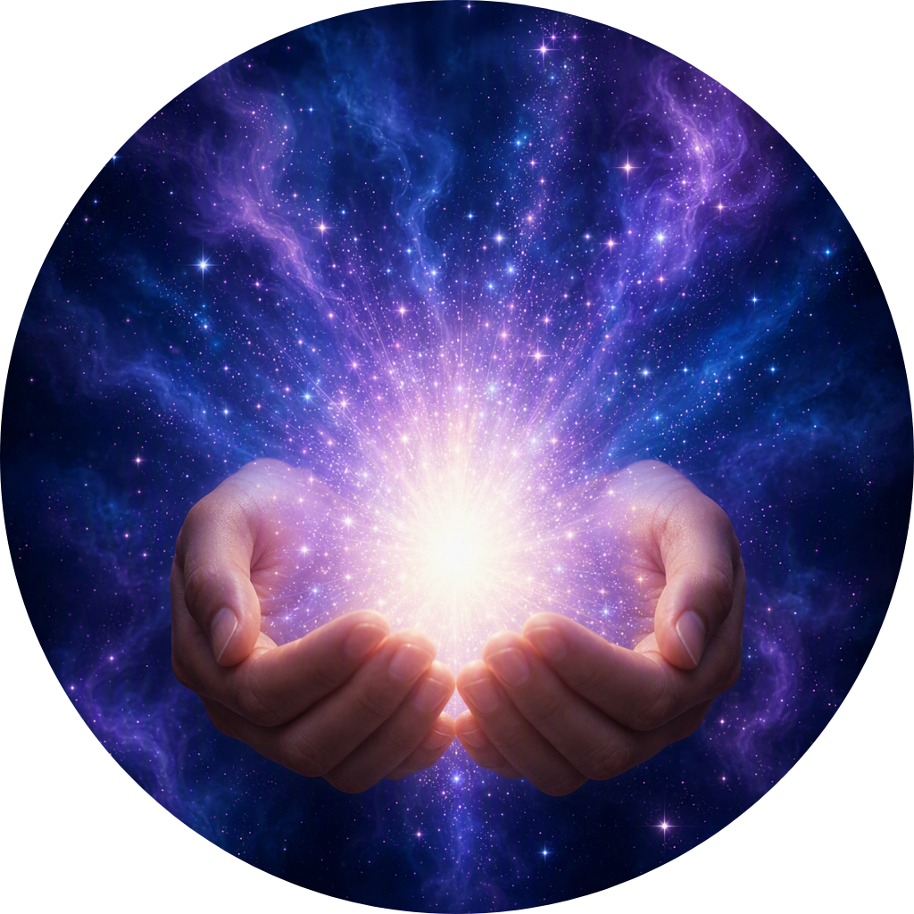 SWJ Hands with radiating light round